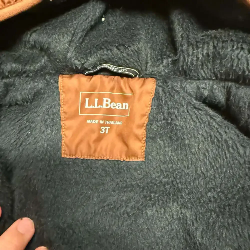 L.L.Bean Toddler Size 3T Brown Hooded Fleece-Lined Puffer Jacket